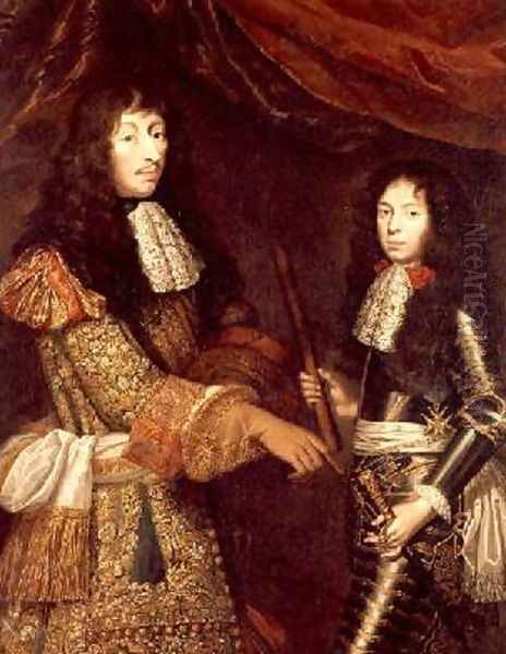 Louis II 1621-86 de Bourbon and his son Henri-Jules 1643-1709 Duke of Enghien - view 1