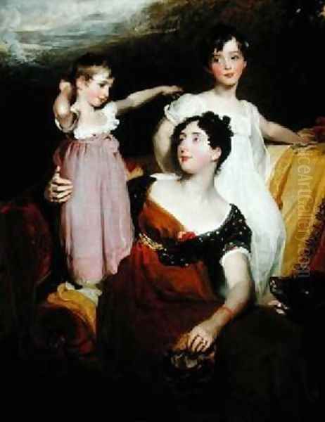 Lydia d 1858 Lady Acland, and her Children - view 1