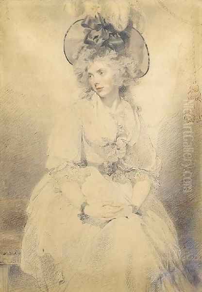 Portrait of a lady, probably Mrs James Denham - view 1