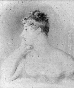 Portrait of a lady in profile by Sir Thomas Lawrence