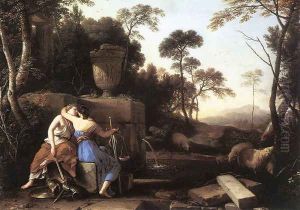Landscape with Peace and Justice Embracing 1654 Landscape with Peace and Justice Embracing 1654