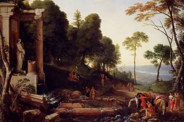 Landscape With Shepherds Watering Their Flocks - view 1