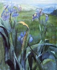 Blue Iris Study by John La Farge
