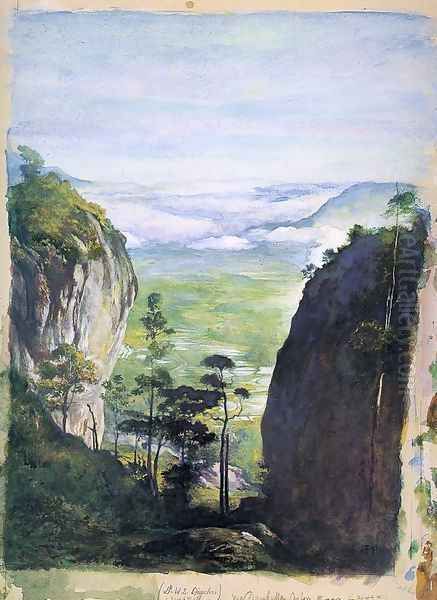 Mountain Gorge near Dambulla, Ceylon - view 1