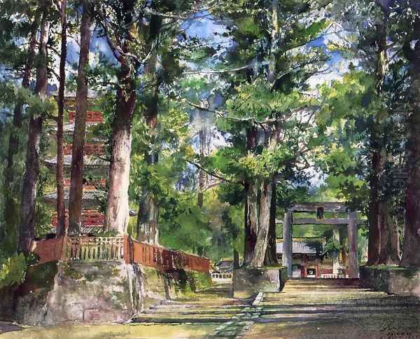 Avenue To The Temple Of Iyeyasu Nikko Mid Day Study - view 1