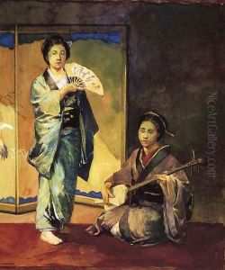 Dancer And Musician Aka Musiicians In Ceremonial Costume by John La Farge