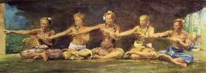 Siva Dance Five Figures Vaiala Samoa Taele Weeping In The Corner Siva Dance Five Figures Vaiala Samoa Taele Weeping In The Corner