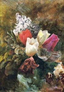 Tulips And Hyacinths by John La Farge