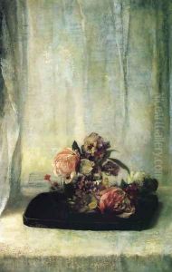 Roses On A Tray by John La Farge