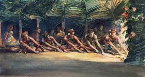 Siva Dance At Night Aka A Samoan Dance by John La Farge