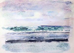 Study Of Surf Breaking On Outsiide Reef Tautira Taiarapu Tahiti March 1891 by John La Farge