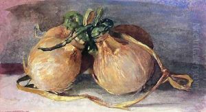Hari Bundle Of Cocoanuts Showing Tahitian Manner Of Preparing And Tying Them by John La Farge