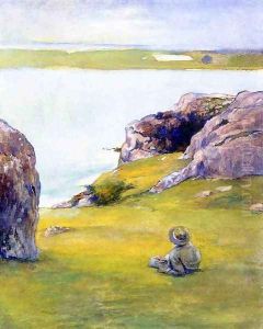 Study At Brentons Cove Newport Looking Towards Fort Adams by John La Farge
