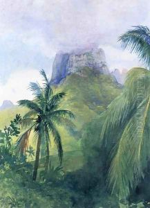 The Peak Of Maua Roa Noon Island Of Moorea Society Islands Uponuhu by John La Farge