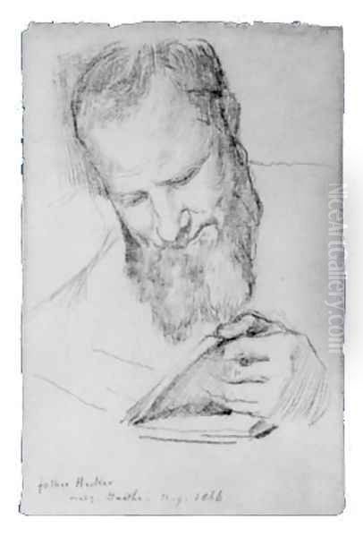 Father Hecker Reading Goethe - view 1