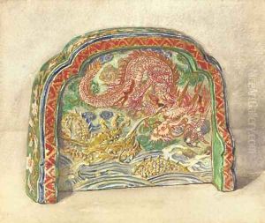 Old Japanese Screen of Imari Ware by John La Farge