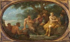 King Midas Judging The Musical Contest Between Apollo And Pan by Filippo Lauri