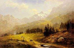 The Wengen Alps Morning In Switzerland by Benjamin Williams Leader