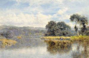 A Fine Day On The Thames by Benjamin Williams Leader