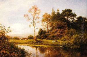 A Fine Autumn Morning by Benjamin Williams Leader