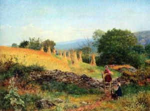 A Welsh Cornfield by Benjamin Williams Leader