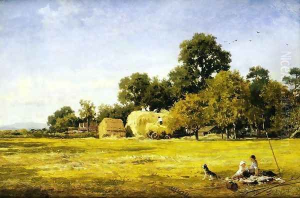 Making a Hay Rick, Whittington - view 1