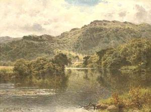 The Conway at Bettws-y-coed by Benjamin Williams Leader