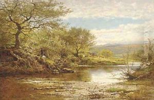 The Lluglwy, Autumn by Benjamin Williams Leader
