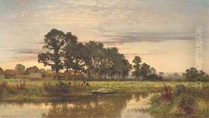 A Worcestershire Farm by Benjamin Williams Leader
