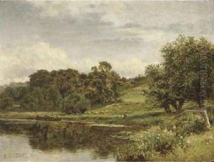 On the Thames at Shillingford by Benjamin Williams Leader