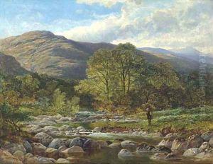 A stream from the hills 2 by Benjamin Williams Leader
