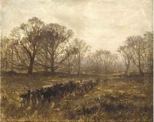 In Spetchley Park, Worcestershire by Benjamin Williams Leader