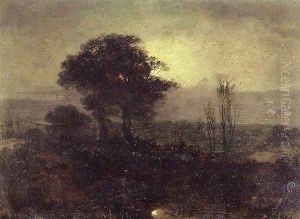 A Moonlight Landscape by Sir Edwin Henry Landseer