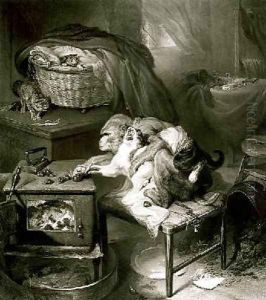 The Cats Paw 2 by Sir Edwin Henry Landseer