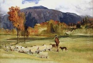 A Shepherd and his Flock by Sir Edwin Henry Landseer
