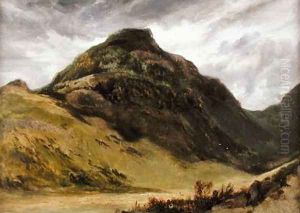 A Highland Landscape possibly a view of Glencoe by Sir Edwin Henry Landseer