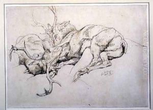 Dead Stags by Sir Edwin Henry Landseer