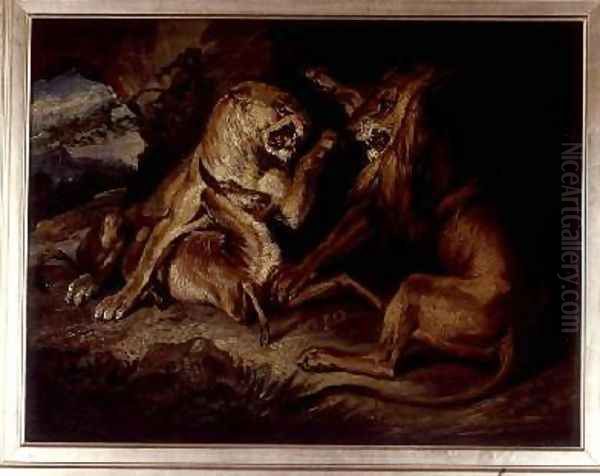 Lions at a Kill - view 1