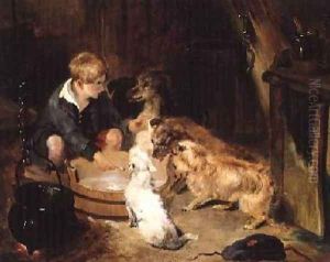 The Breakfast Party 2 by Sir Edwin Henry Landseer