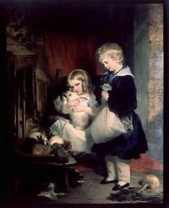 The Children of the Hon Col Seymour Bathurst by Sir Edwin Henry Landseer