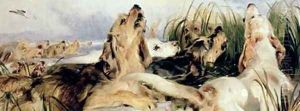 Otter Hounds by Sir Edwin Henry Landseer