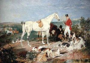 Study for Hunters and Hounds by Sir Edwin Henry Landseer