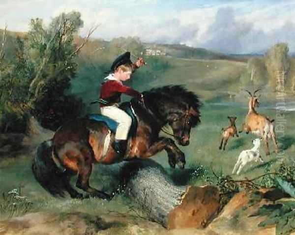 The First Leap Lord Alexander Russell on his pony Emerald - view 1