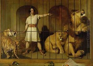 Portrait of Mr Van Amburgh as he Appeared with his Animals at the London Theatre