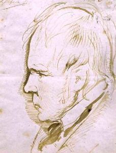 Portrait Sketch of Sir Walter Scott 1771-1832 by Sir Edwin Henry Landseer