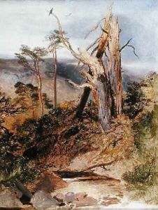 Highland Landscape with Split Scotch Pine by Sir Edwin Henry Landseer