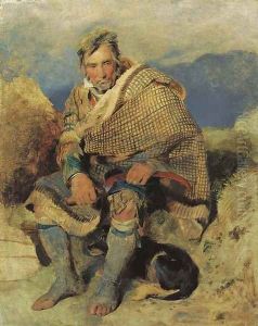 A highland shepherd - a sketch by Sir Edwin Henry Landseer