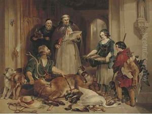Scene in the olden time at Bolton Abbey 2 by Sir Edwin Henry Landseer