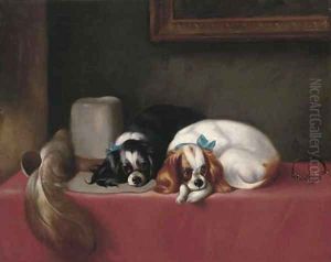 The cavalier's pets 3 by Sir Edwin Henry Landseer