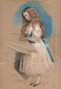 Study of The Lady Evelyn Stanhope by Sir Edwin Henry Landseer